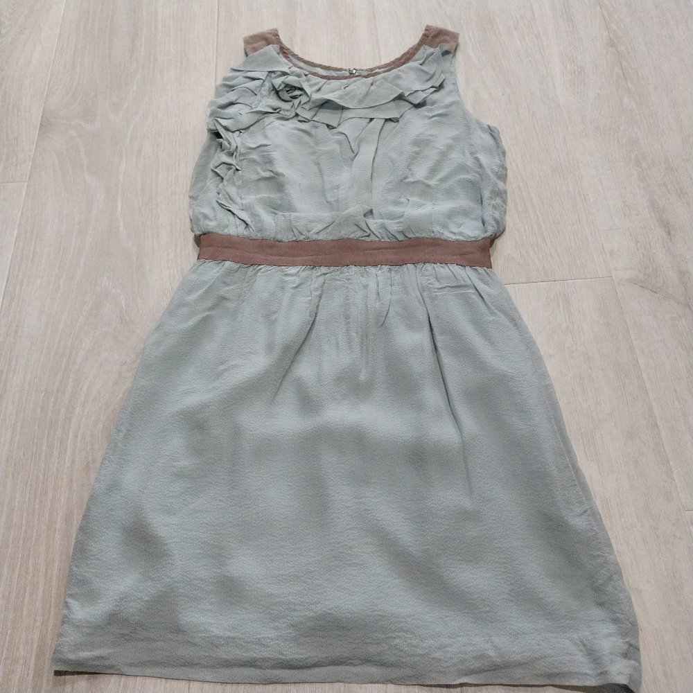 || MEMORIAL DAY SALE || Ann Taylor LOFT 100% Silk Ruffled Dress